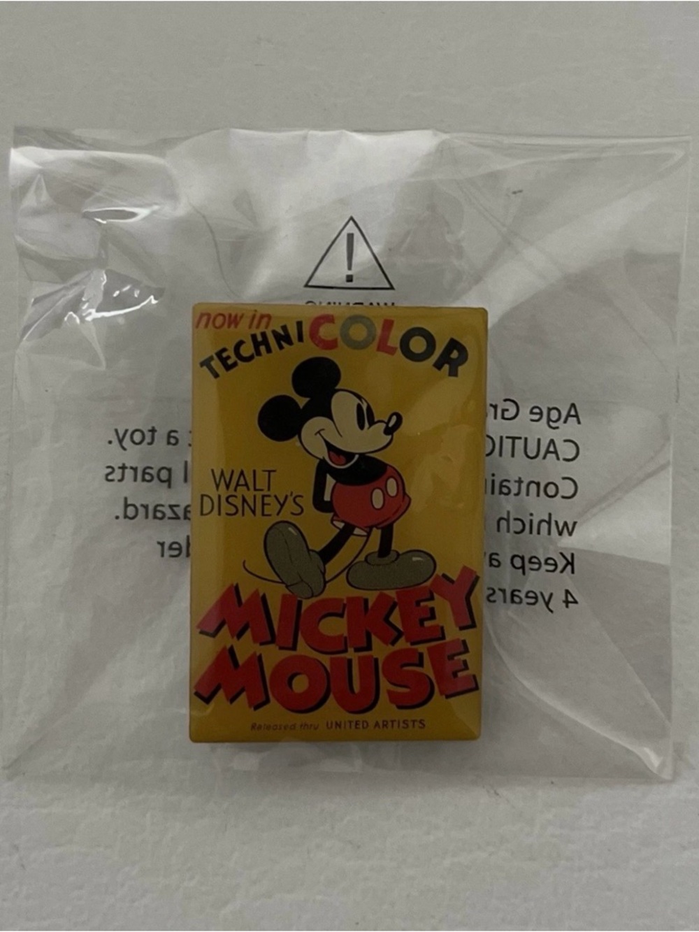 Disney Yellow & Red Mickey Mouse TechniColor 2013 Pin
